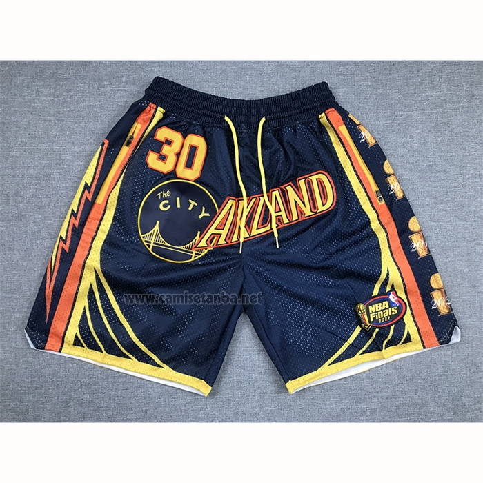 Pantalone Golden State Warriors Stephen Curry 2022 NBA Finals Azul